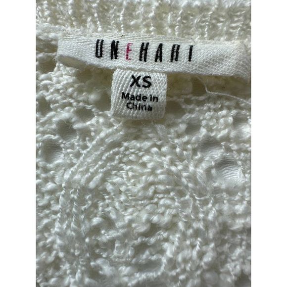 NWOT One Hart Cream Knit Open Front Cardigan XS - Picture 3 of 8